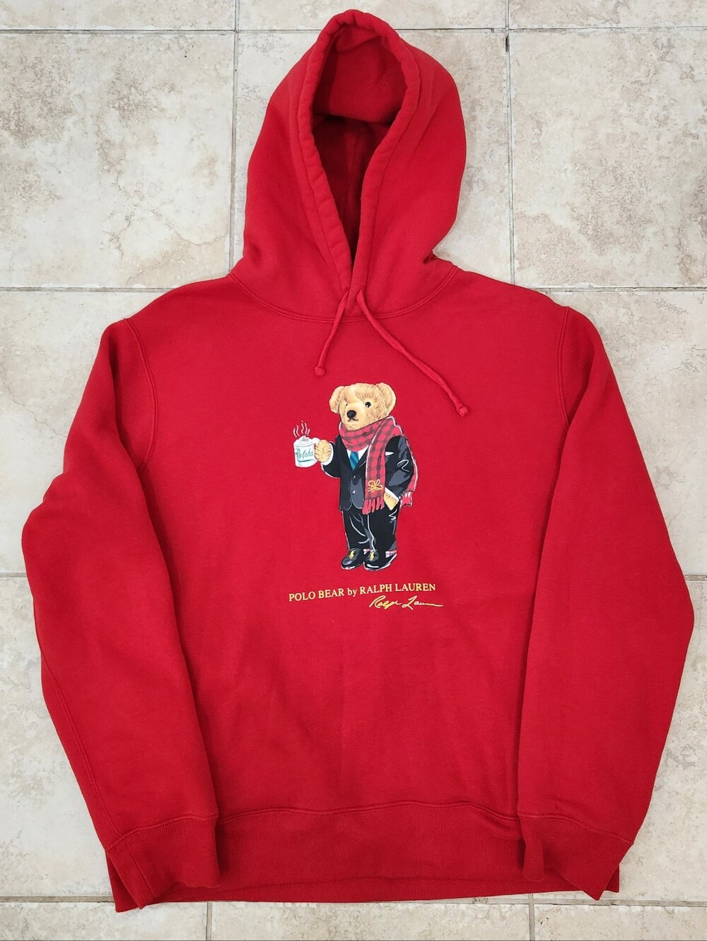Ralph Lauren Red Polo Bear Pullover Hoodie